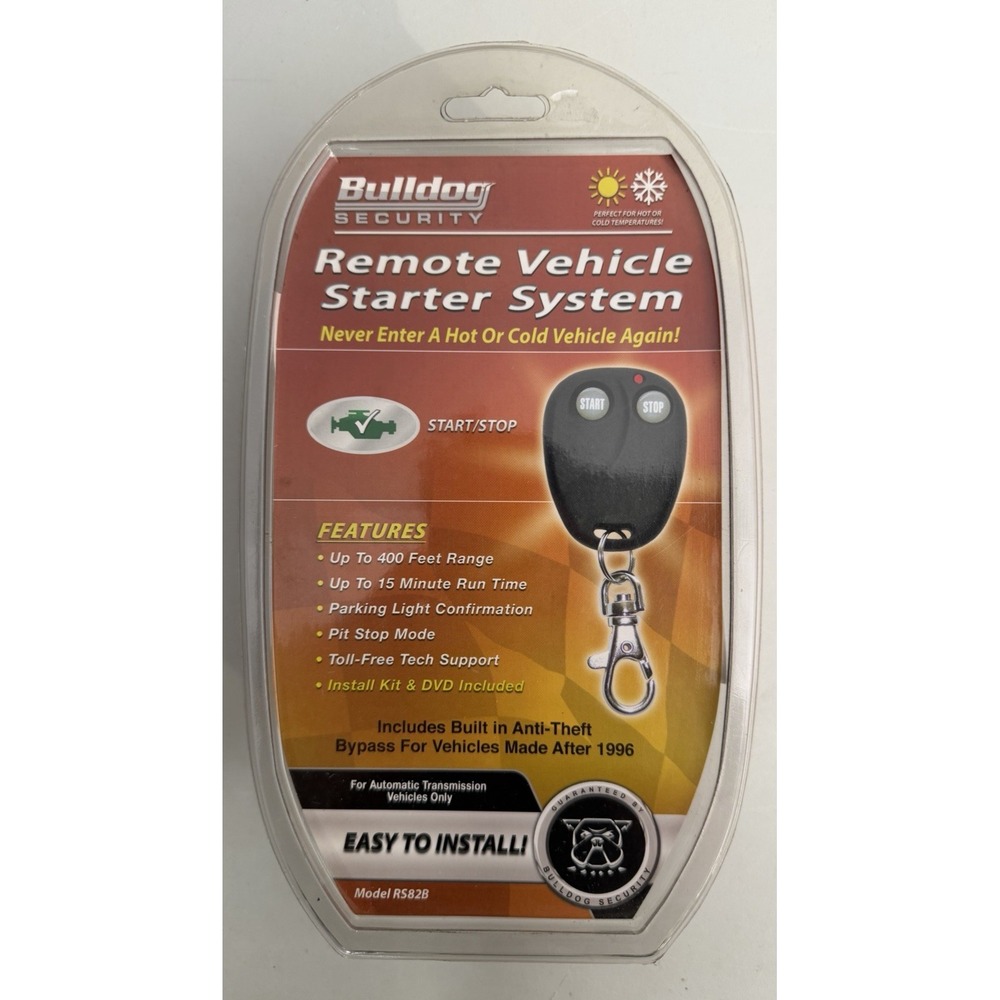 New Bulldog Security Remote Vehicle Starter System Model RS82B Anti-Theft Bypass